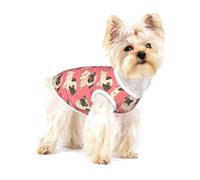 Camiseta de algodón sin mangas para perro carlino, chaleco para mascotas, ropa impresa ligera para talla S