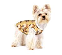 Camiseta de algodón sin mangas para perros de Pomerania de dibujos animados, suave, transpirable, para mascotas pequeñas