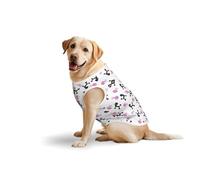 Camiseta de algodón suave con botella de perfume rosa y caniche para perros grandes, ropa estampada para mascotas, camiseta transpirable sin mangas (3xl-5XL)