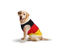 Camiseta de algodón suave con la bandera alemana para perros grandes, ropa estampada para mascotas, transpirable, sudadera sin mangas (3xl-5XL)