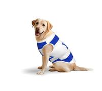 Camiseta de algodón suave con la bandera de Israel para perros grandes, ropa para mascotas estampada, transpirable, sudadera sin mangas (3xl-5XL)