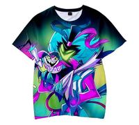 Camiseta De Anime Helluva Boss 3D Cuello Redondo Camiseta Hombres Mujeres Manga Corta Harajuku Streetwear Dibujos Animados Helluva Boss 2 Tops Divertidos para Niños y Niñas