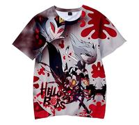 Camiseta De Anime Helluva Boss 3D Cuello Redondo Camiseta Hombres Mujeres Manga Corta Harajuku Streetwear Dibujos Animados Helluva Boss 2 Tops Divertidos para Niños y Niñas
