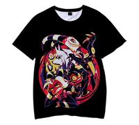 Camiseta De Anime Helluva Boss 3D Cuello Redondo Camiseta Hombres Mujeres Manga Corta Harajuku Streetwear Dibujos Animados Helluva Boss 2 Tops Divertidos para Niños y Niñas