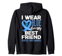 Camiseta de Apoyo para el cáncer colorrectal Wear Blue For My Best Friend Sudadera con Capucha