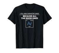 Camiseta de argón con Texto en inglés I Tell Bad Chemistry Jokes All The Good Ones Camiseta, Hombre, Negro, 5XL