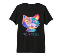 Camiseta de Arte Picasso | Divertida Camiseta Abstracta de Gato Camiseta Premium