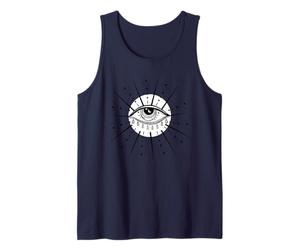 Camiseta de astrología de Ojo de Mandala tótem, Camiseta Retro Vintage Camiseta sin Mangas