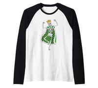 Camiseta de Baile de Mardi Gras con Forma de Esqueleto de King of Carnival Camiseta Manga Raglan