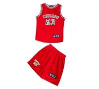 Camiseta de Baloncesto, Camiseta de Deporte, Equipación de Baloncesto para Hombre y Mujer, Regalo de Baloncesto para Niños y Adultos, Chicos y Chicas, Hermanos, Amigos, (FR/ES, Letras, S, 148 Rojo)