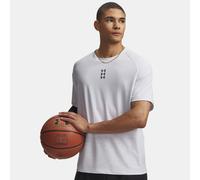 Camiseta de baloncesto de manga corta Under Armour Hoops para hombre Halo Gris / Blanco / Negro S