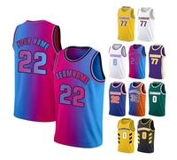 Camiseta de baloncesto personalizada para hombre, camiseta de baloncesto juvenil personalizada, diseño de uniforme de tu propio nombre y número, S-4XL, Azul y rosa, Altoa única
