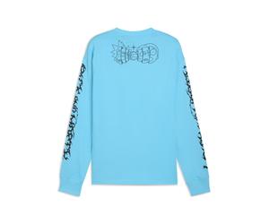 Camiseta de baloncesto PUMA HOOPS x RICK AND MORTY de manga larga para hombre, Ropa, Azul, L L