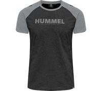 Camiseta de balonmano Hummel MC Legacy Blocked Adulto negra gris S