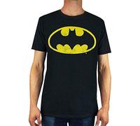 Camiseta de Batman con Logotipo Desgastado para Hombres y Adultos Regalo L