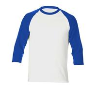 Camiseta de béisbol de manga 3/4 para hombre, informal, raglán, con diseño de patchwork, para tiempo libre, actividades al aire libre, Blau2, XL