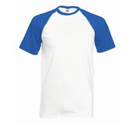 Camiseta De Béisbol De Manga Corta Fruit Of The Loom De Cotton Con Contraste
