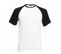 Camiseta De Béisbol De Manga Corta Fruit Of The Loom De Cotton Con Contraste