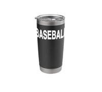 Camiseta de béisbol That Says - Un diseño que dice béisbol Vaso térmico de acero inoxidable de doble pared