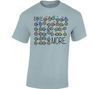 Camiseta de Bicileta: Bike More - MTB Mountain Bike T-Shirt Hombre-s y Mujer-es Regalo Ciclistas Bici BTT MTB BMX Regalos Deporte Ciclista - Retro - Fixie Outdoor (M)