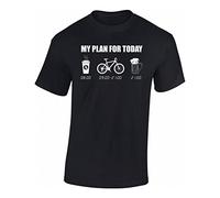 Camiseta de Bicileta: My Plan for Today : Bici - Regalo Ciclistas - BTT - MTB - BMX - Mountain - Downhill - Regalos Deporte - Camisetas Divertida-s - Ciclista - Retro - Fixie-Bike Shirt (M)