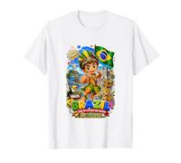 Camiseta de Brasil, gráfico de Mapa de la Bandera brasileña para niños de Camiseta