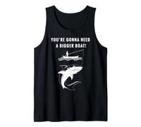 Camiseta de Broma sobre Pesca y navegación en Barco con «You'Re Gonna Need A Bigger Boat» Camiseta sin Mangas