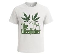 Camiseta de cannabis The Weed-Father Fathers Day for Dad para hombre, Camiseta Blanca, 5XL