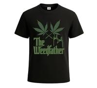 Camiseta de cannabis The Weed-Father Fathers Day for Dad para hombre, camiseta negra, S