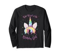 Camiseta de Cara de Unicornio con el Mejor Amigo de la niña Manga Larga