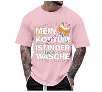 Camiseta de carnaval Mein de 2026 con estampado a color liso Kostm Ist in Der Wäsche (2), rosa, M