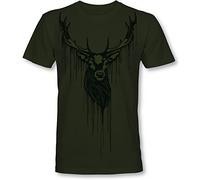 Camiseta de cazador: Ciervo goteo - Regalo para cazadores - Ciervo - Ropa de cazadores Ropa de caza Hombre - Regalos para Hombres - Camiseta de caza - Jabalí al aire libre Naturaleza Army Hunter