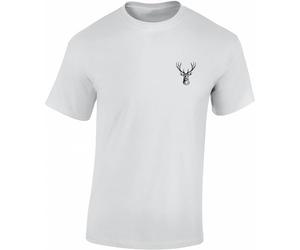 Camiseta de cazador para hombre, cabeza de ciervo, regalo para cazadores, camiseta de caza para hombre, ropa de cazador, accesorios de caza, Blanco, M