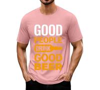 Camiseta de cerveza divertida para hombre con estampado de letras, algodón