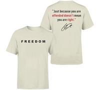 Camiseta de Charlie Kirk Freedom Offended Doesnt Mean Youre Right Shit This is The Turning Point, camiseta patriótica de Estados Unidos, color negro, verde, S