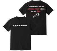 Camiseta de Charlie Kirk Freedom Offended Doesnt Mean Youre Right Shit This is The Turning Point, camiseta patriótica de Estados Unidos, color negro, Negro, M