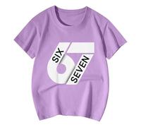 Camiseta de chicos 2026 Camiseta para Niños Con Estampado Gráfico Para Niños Y Adolescentes, Ropa Casual Diaria Fuera Para Algodón Verano Tops Blancos, morado, 8-9 años