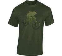 Camiseta de ciclismo para hombre: Forest Ride - MTB Mountain Bike, militar, M