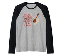 Camiseta de Cocina Nonna Trained Cook Italian Grandma Sunday Sauce Camiseta Manga Raglan