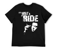 Camiseta de comedia de filosofía - Life is Just A Ride Graphic Tee - Camiseta con cita inspirada en el pie para hombres y mujeres - Camiseta casual de algodón, Estilo negro, L