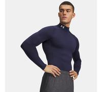 Under Armour CG Armour Comp Mock térmica con tecnología antiolor, Camiseta de Hombre con Cuello de Polo Ideal para Esquiar y Correr en Invierno, Azul (Midnight Navy), S