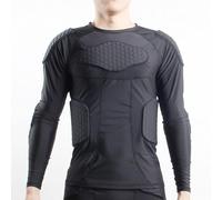 Camiseta De Compresión De Fútbol Camiseta Protectora Camisa Acolchada Con Protectores De Costillas Del Pecho, Hockey Béisbol, Baloncesto