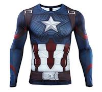 Camiseta de compresión de superhéroes para fitness, running, gimnasio, ciclismo, camiseta ajustada, S