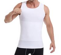 Camiseta de compresión para ginecomastia, cambio en cuestión de segundos, blanco, L