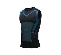 Camiseta de compresión para hombre, adelgazante, moldeadora de cuerpo, faja moldeadora de cintura, chaleco de entrenamiento, Negro, XL