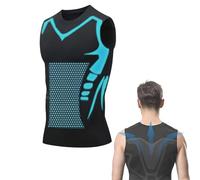Camiseta de compresión para hombre, nueva versión 2024, chaleco sin mangas, camiseta de compresión para dar forma a tu cuerpo, Negro, 5XL