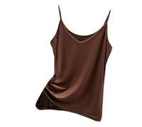 Camiseta de compresión para mujer, blusa con tirantes delgados, sin mangas, cuello en V, ropa interior de verano, adelgazante y moldeadora, básica, delgada, casual, para el hogar, uso diario, regalos