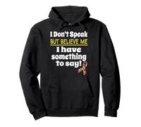 Camiseta de Conciencia no Verbal con Texto en inglés I Don't Speak Sudadera con Capucha