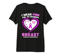 Camiseta de concienciación sobre el cáncer de Mama - Me Pongo Rosa para mi Abuela Camiseta Premium