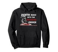 Camiseta de conducción antiborracho de Death Rides with The Drinking Driver Sudadera con Capucha